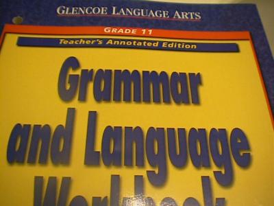 Ebluejay Glencoe Language Arts Grammar And Language Workbook Grade