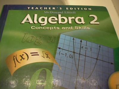 Ebluejay Holt Mcdougal Algebra 2 Concepts And Skills Teacher S Edition Used For Se 0618552103 1bk 2008