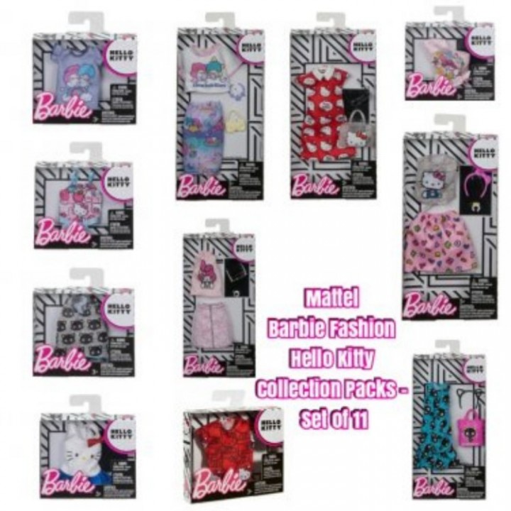 barbie hello kitty fashion packs