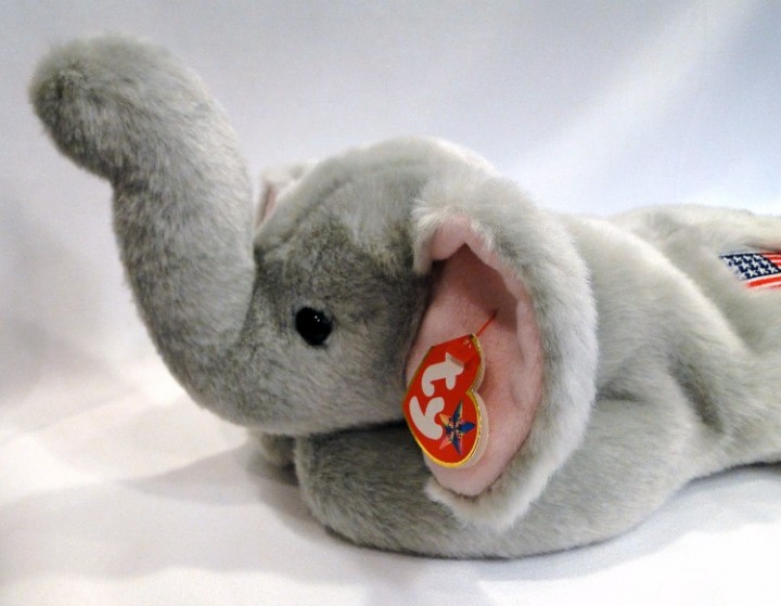 ty beanie babies righty the elephant