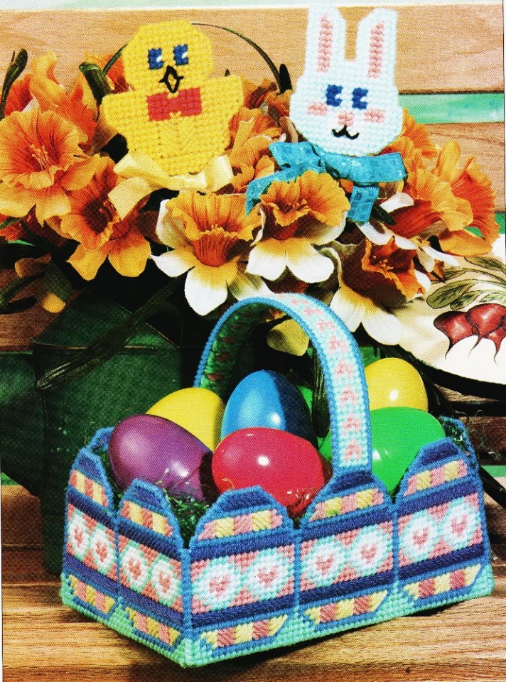 eBlueJay: Cali Easter Egg Basket & Plant Pokes / 7ct Plastic Canvas ...