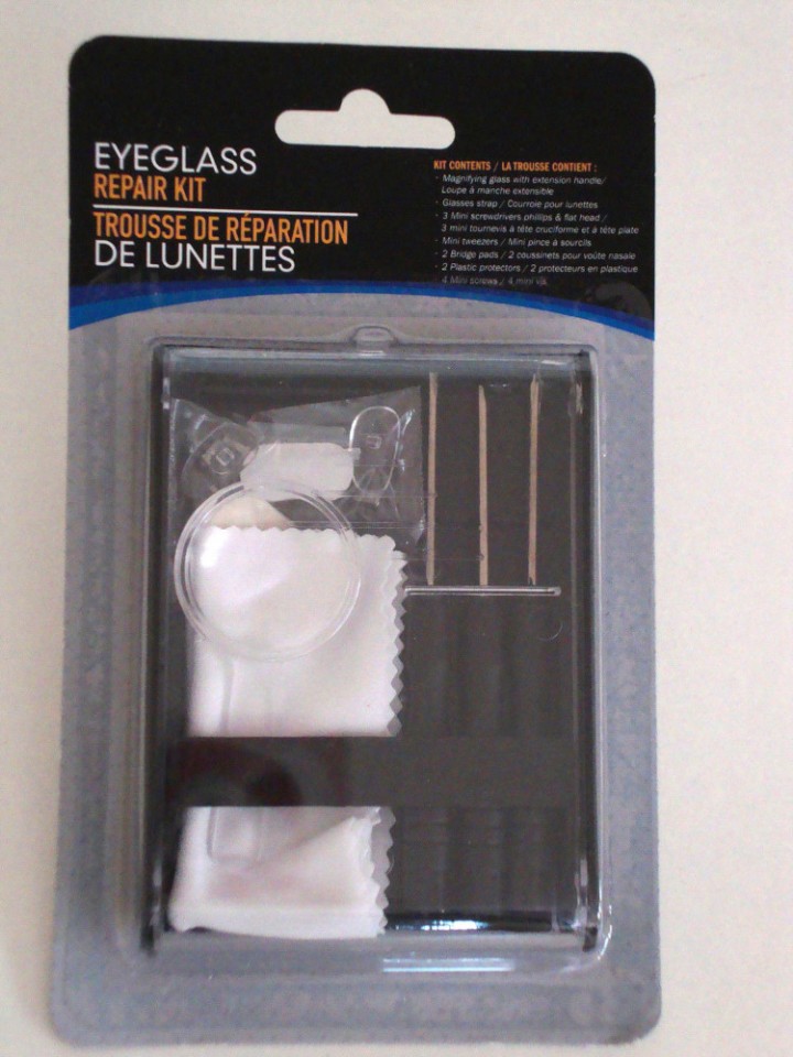 eBlueJay: Eyeglass Repair Kit, Eye Glasses Tools Accessories 3 Drivers  Bridge Pads Screw 22- pc