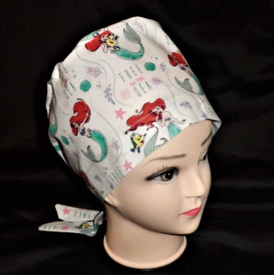 little mermaid surgical cap