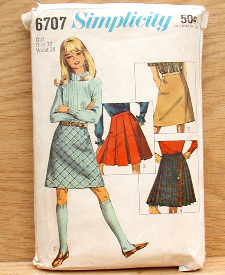 eBlueJay Vintage 60s Skirt Set A line Pleats Kilt Type Girls 10