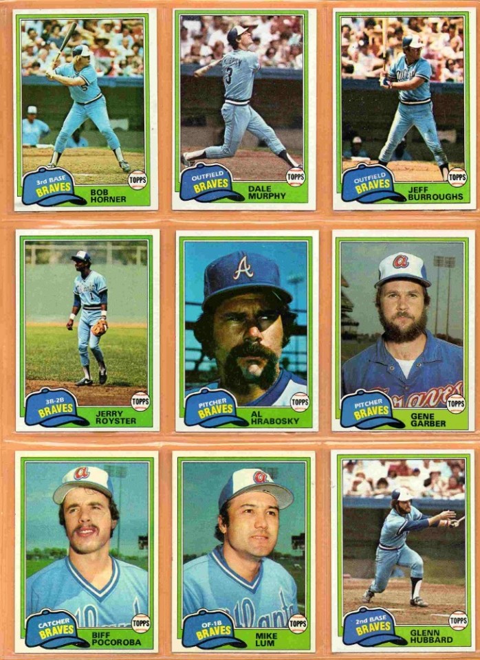 Jeff Burroughs autographed baseball card (Atlanta Braves) 1981