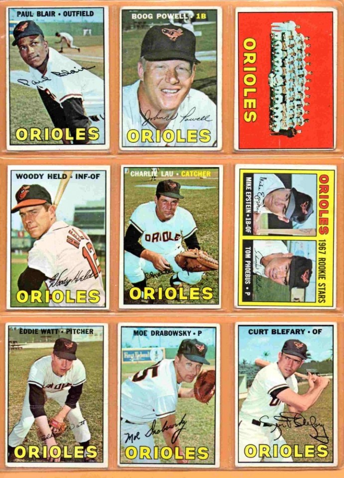 Boog Powell Signed 1967 Topps Baseball Card - Baltimore Orioles