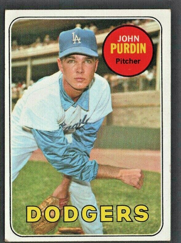 eBlueJay: Los Angeles Dodgers John Purdin 1969 Topps Baseball Card # 161