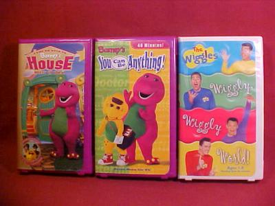 eBlueJay: LOT OF 3 VHS VIDEO BARNEY & THE WIGGLES (SOLD)
