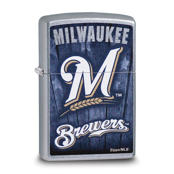 MLB® Milwaukee Brewers™ Street Chrome™ Windproof Lighter