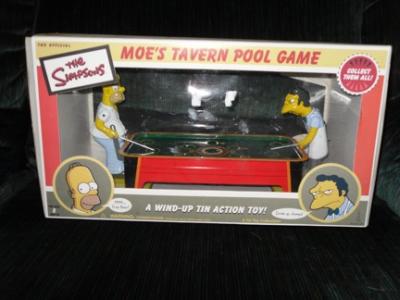 eBlueJay: Simpsons Moes Tavern Pool Game Wind-Up Tin Toy Huge