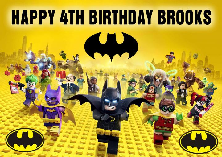 Ebluejay Lego Batman Edible Cake Image Personalized Topper Icing Paper Sheet 1 4