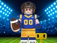 eBlueJay: Green Bay Packers Custom Football Block Figure Lego Compatible  Minifigure WM2316