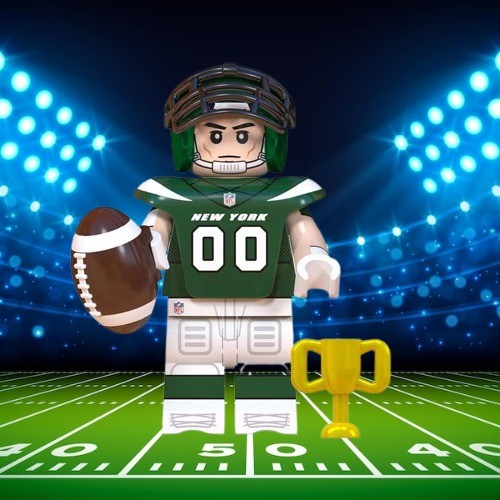 eBlueJay: New York Jets Custom Football Block Figure Lego Compatible  Minifigure WM2317