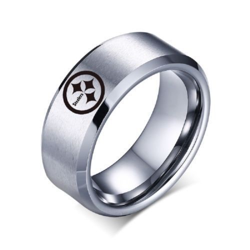 Pittsburgh Steelers Personalized Stainless Steel Men's Ring - Personalized Jewelry