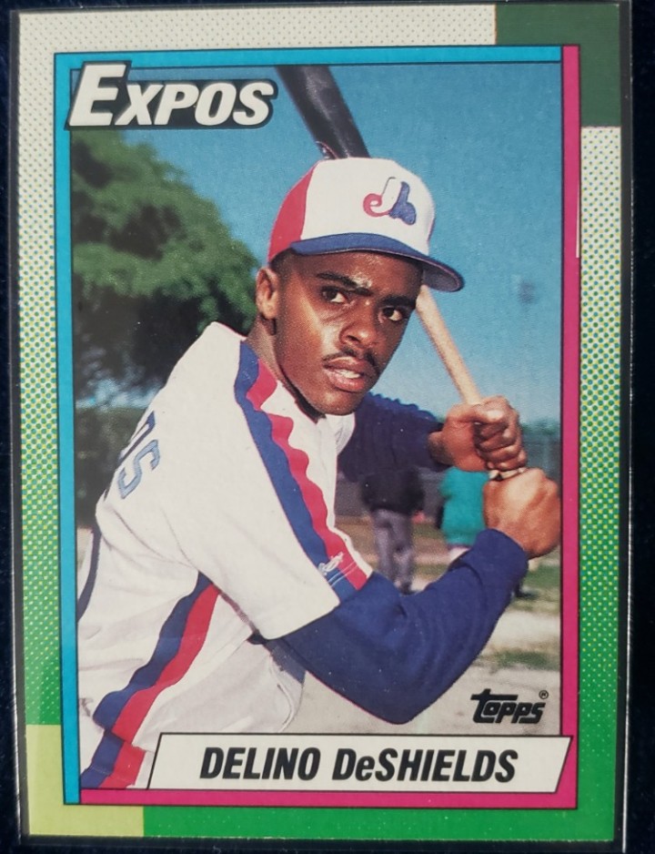 Delino Deshields autographed baseball card (Montreal Expos) 1990