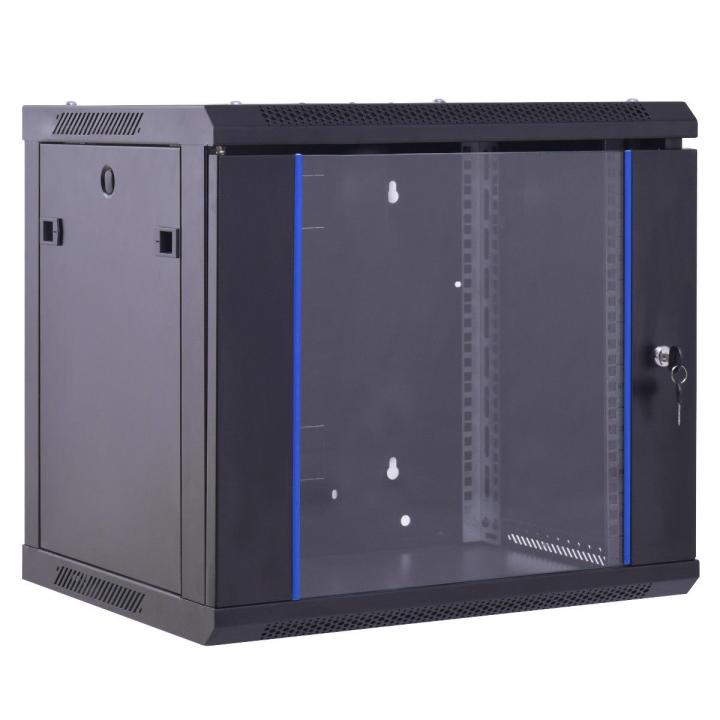 Ebluejay 9u Wallmount Data Cabinet Enclosure 19 Server Network Rack W Locking Glass Door 1371