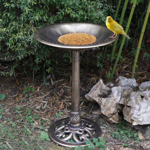 eBlueJay: Pedestal Bird Bath, Antique Style Parrot Bird Bath Stand ...