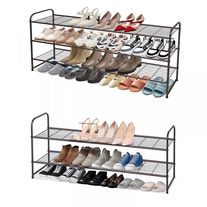 Great Choice Products Long 3 Tier Shoe Rack For Entryway, Closet