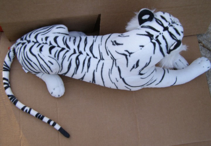 realistic white tiger stuffed animal