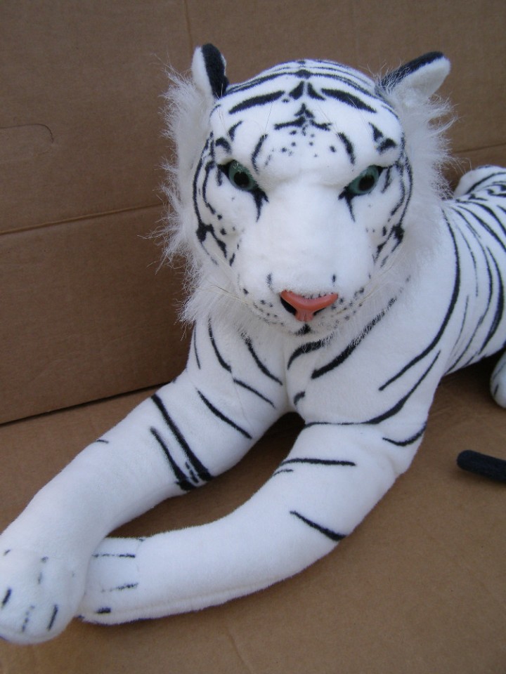 EBlueJay Jumbo Realistic White Tiger Plush Stuffed Animal 30 EXC   415b077 