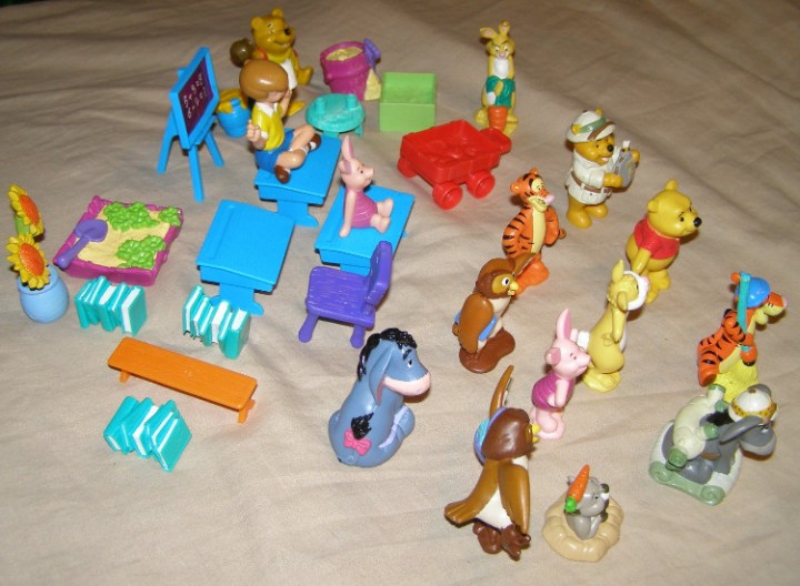 eBlueJay: Winnie the Pooh School figure lot x30 pcs Piglet Kanga Roo ...