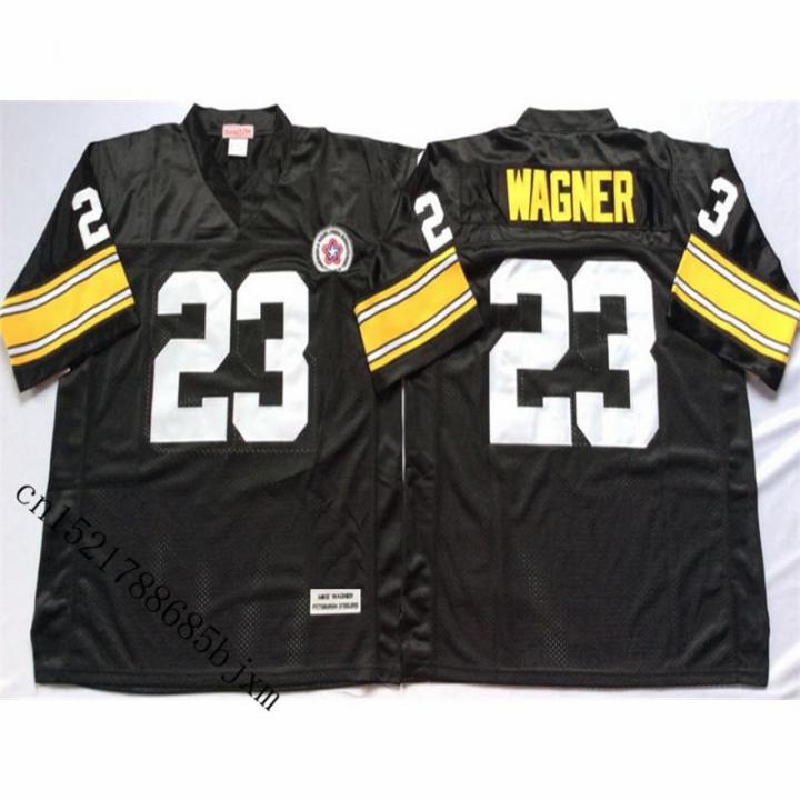 Mike Wagner Signed Steelers Jersey Inscribed 4xSB Champ(JSA) 2X