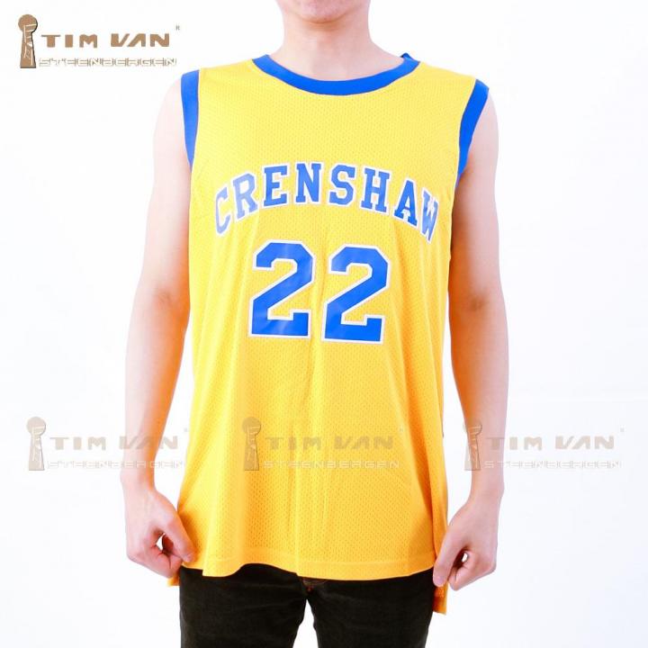 TBA Mens #22 CRENSHAW McCALL Cheap Throwback Film Basketball Jerseys,100%  Stitched Retro Blue M…