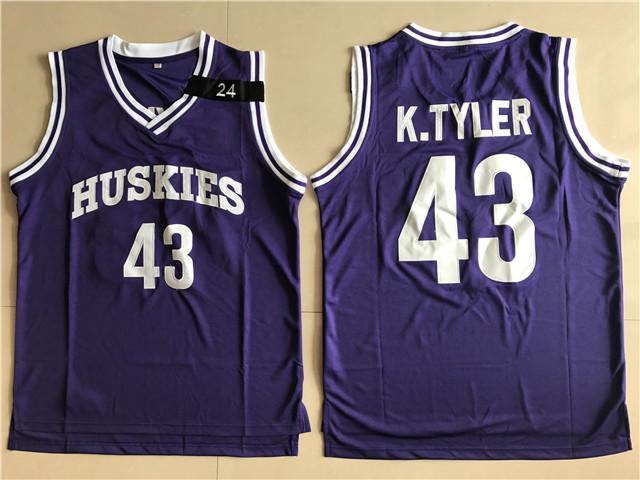 Kenny Tyler #43 Huskies The Sixth Man Movie Basketball Jersey The 6th  Marlon Wayans Ayans Purple Shirt من 41.2ر.س