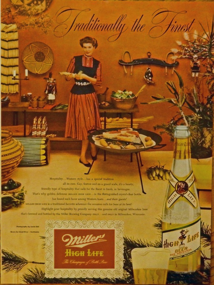 Vintage Print Ad from 1966: Miller High Life & Winston