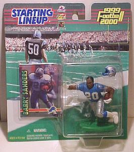 Barry Sanders Starting Lineup Figure & Card 2000 Detroit Lions 