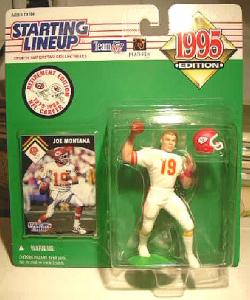 1995 Joe Montana Kansas City Chiefs Starting Lineup Toy Figure Retirement  Edition