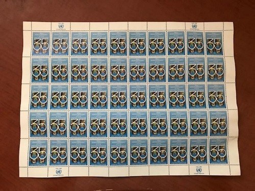 Ebluejay: United Nations 35th Anniversary 6 Sheets Mnh 1980 Stamps