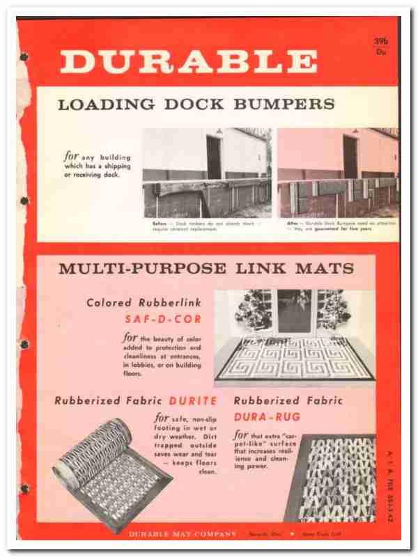 Ebluejay Durable Mat Company 1964 Loading Dock Bumpers Flooring