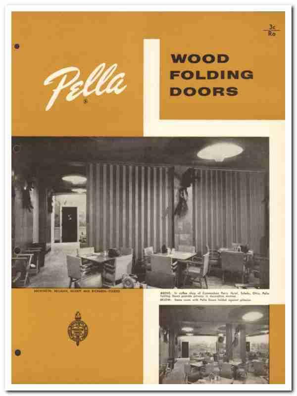 Ebluejay Rolscreen Company 1954 Pella Wood Folding Doors