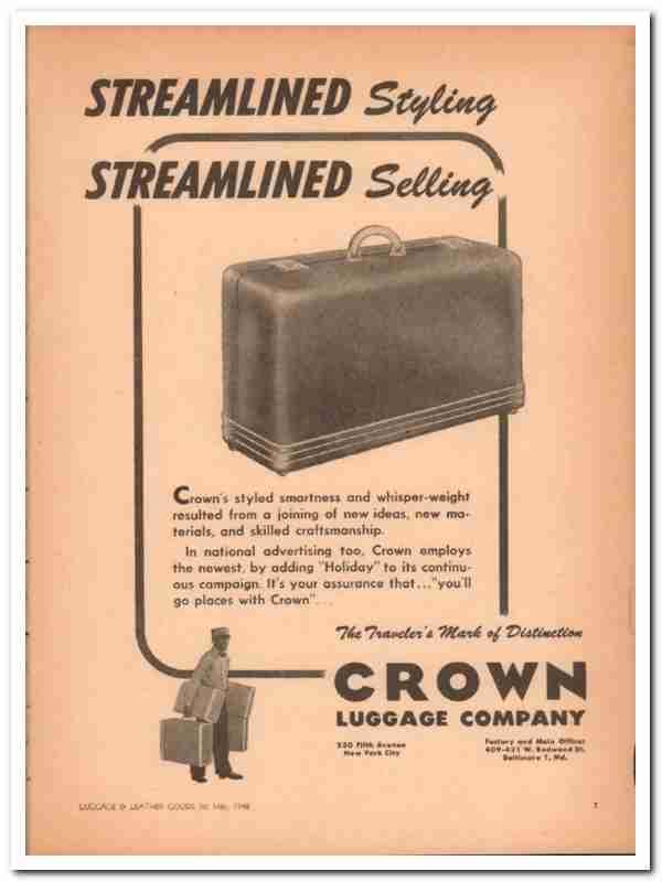 vintage crown luggage