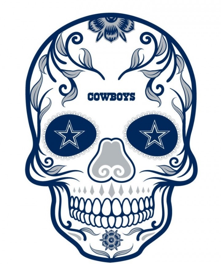 Dallas Cowboy Sugar Skull (STICKERS) - NFL Toolbox Hardhat