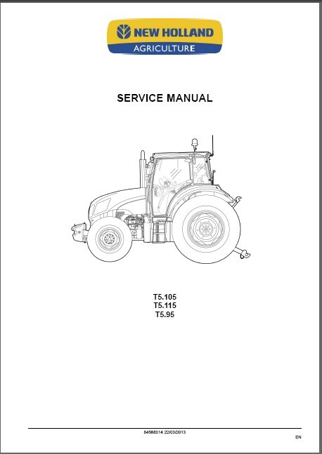 eBlueJay: New Holland T5.95 / T5.105 / T5.115 Tractor Service Manual on ...