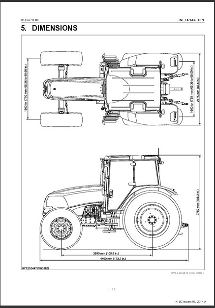 eBlueJay: Kubota M130X Tractor WSM Service Repair Workshop Manual CD